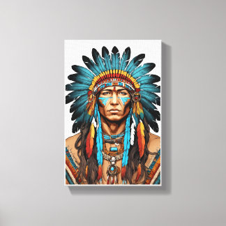 Native American Canvas Afdruk