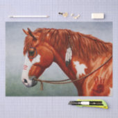 Native American Chestnut Pinto War Horse Tissuepapier (Craft)
