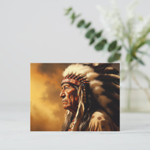 Native American Chief Briefkaart