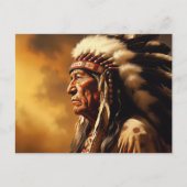 Native American Chief Briefkaart (Voorkant)