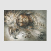 Native American Chief & Eagle Decoupage Tissuepapier (Voorkant)