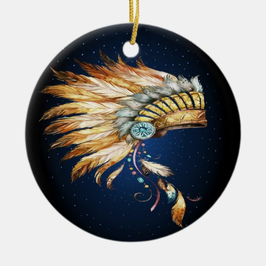 Native American Chief Headdress Ornament (Voorkant)