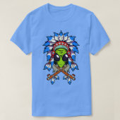 Native American Chief Indian Hoofdtooi Ruimte T-shirt (Design voorkant)