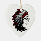 Native American Chief Keramisch Ornament (Rechts)