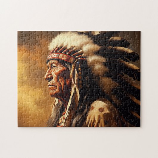 Native American Chief Legpuzzel (Horizontaal)