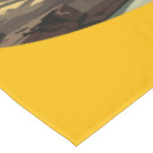 Native American Chief op wilde landschap zonsonder Tafelkleed (Gekanteld)