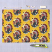 Native American Chief op wilde landschap zonsonder Tissuepapier (Craft)