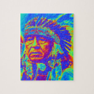Native American Chief Pop Art Legpuzzel