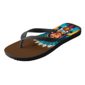 Native American Chief Powerful Portret Teenslippers (Schuin)
