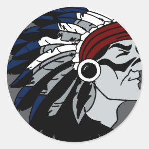 Native American Chief Ronde Sticker