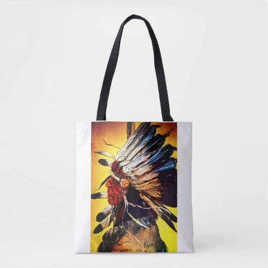 Native American Chief Tote Draagtas (Voorkant)