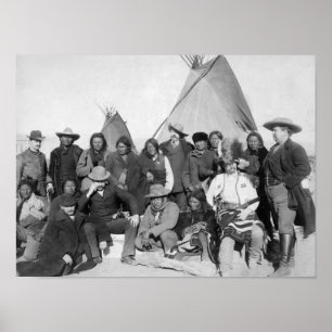 Native American Chiefs Meeting with Buffalo Bill Poster