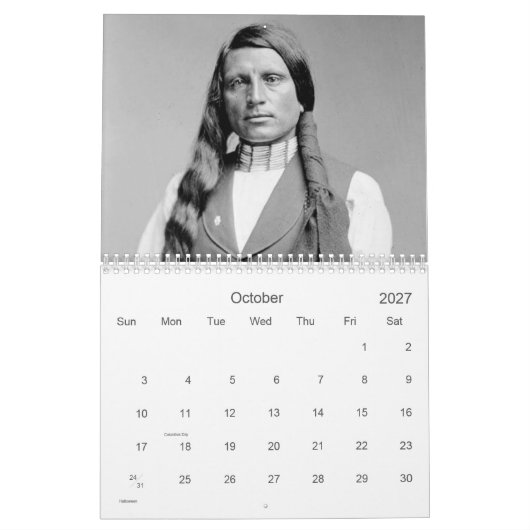 Native American Chiefs Warriors Kalender (Okt 2027)