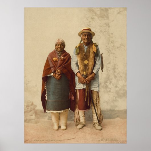 Native American Couple, 1899 Poster (Voorkant)