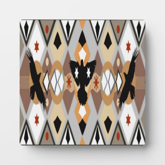 Native American Crow Plaque Fotoplaat (Voorkant)