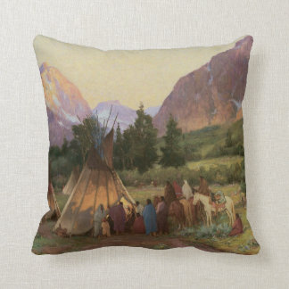 Native American Crow Tribe MoJo Pillow Kussen