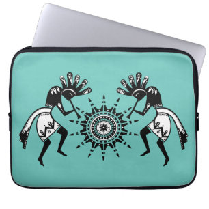 Native American Culture - Sun Dancing Kokopelli 1 Laptop Sleeve