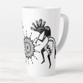 Native American Culture - Sun Dancing Kokopelli 1 Latte Mok (Rechterhoek)