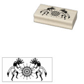 Native American Culture - Sun Dancing Kokopelli 1 Rubberstempel (Gestempeld)