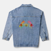 Native American Culture - Sun Dancing Kokopelli 4 Denim Jacket (Achterkant)