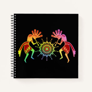 Native American Culture - Sun Dancing Kokopelli 4 Notitieboek