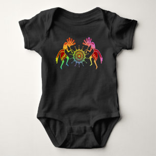 Native American Culture - Sun Dancing Kokopelli 4 Romper