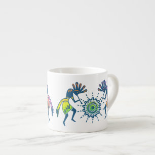 Native American Culture - Sun Dancing Kokopelli 5 Espresso Kop