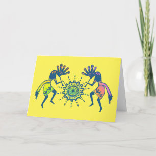 Native American Culture - Sun Dancing Kokopelli 5 Kaart