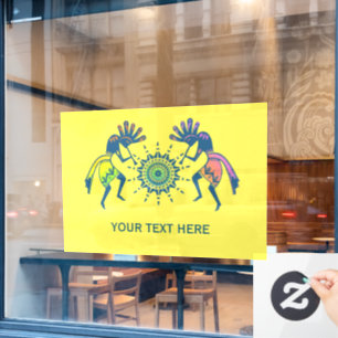 Native American Culture - Sun Dancing Kokopelli 5 Raamsticker