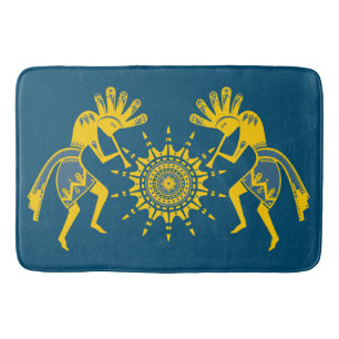 Native American Culture - Sun Dancing Kokopelli 6 Badmat