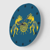 Native American Culture - Sun Dancing Kokopelli 6 Grote Klok (Hoek)