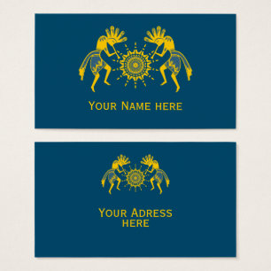 Native American Culture - Sun Dancing Kokopelli 6 Visitekaartje