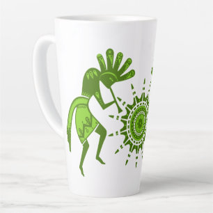 Native American Culture - Sun Dancing Kokopelli 7 Latte Mok