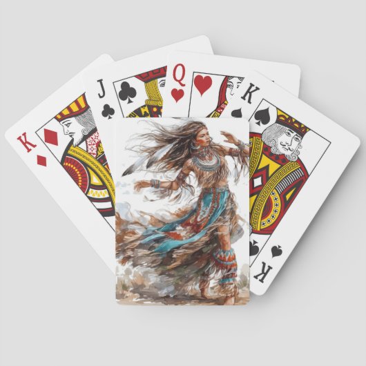 Native American Dancer Classic Playing Cards Pokerkaarten (Achterkant)