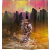 Native American Dancer ROLLING THONDER Douchegordijn (Voorkant)