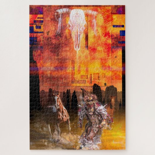 Native American Dancer ROLLING THONDER Legpuzzel (Verticaal)