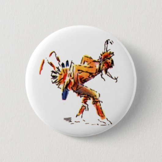 Native American Dancer Ronde Button 5,7 Cm (Voorkant)