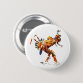 Native American Dancer Ronde Button 5,7 Cm (Voorkant /achterkant)