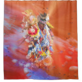 Native American DANCING WOLVES Douchegordijn (Voorkant)