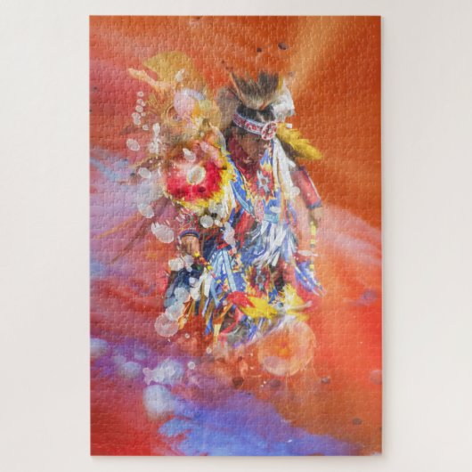 Native American DANCING WOLVES Legpuzzel (Verticaal)