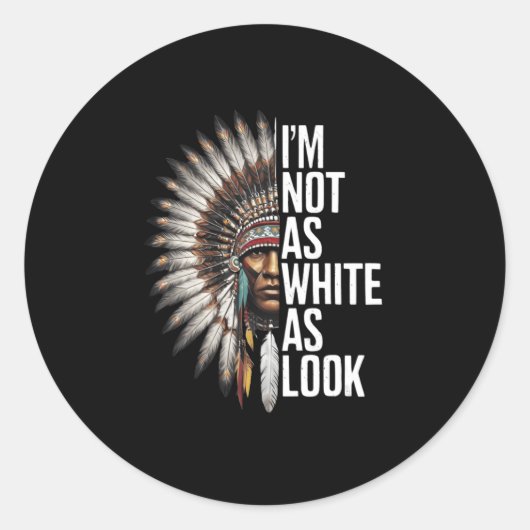 Native American Day De Zwarte Man Sticker (Voorkant)