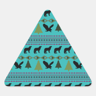 Native American Design Driehoek Sticker