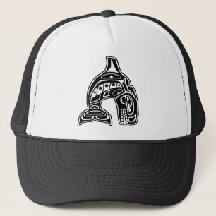 Native American Design Killer Whale Trucker Pet