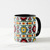 Native American Design - Levendig Starburst patroo Mok (Voorkant rechts)