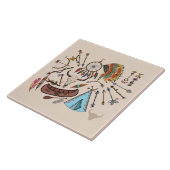 Native American Design Tegeltje (Zijkant)