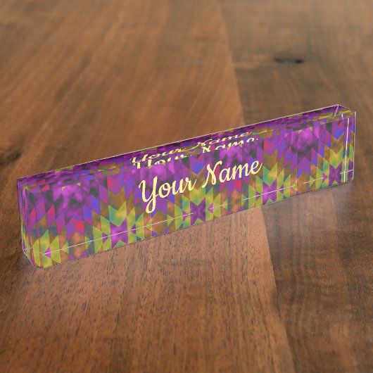 Native American Desk Name Bord Naambordje (Zijkant)