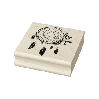 Native American dreamcatcher AA recover logo stamp Rubberstempel
