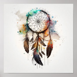 Native American Dreamcatcher Art Print Poster