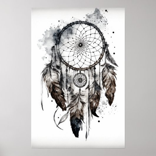 Native American Dreamcatcher Art Print Poster (Voorkant)