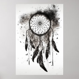 Native American Dreamcatcher Art Print Poster
